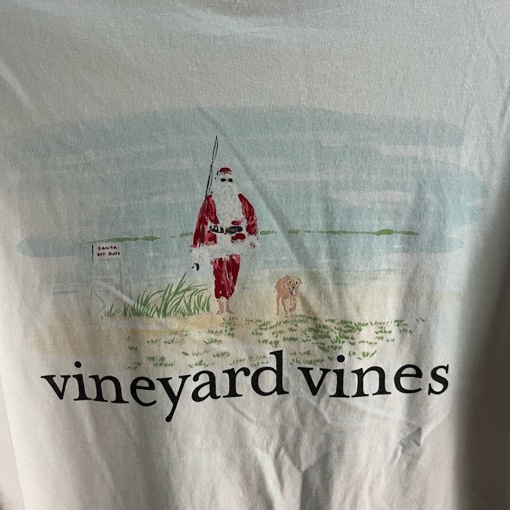 Vineyard Vines long sleeve fishing Santa